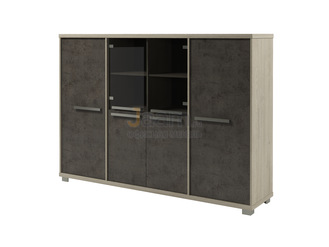 Кабинет руководителя Офисный шкаф четырёхсекционный с 4 полками Z-34-11