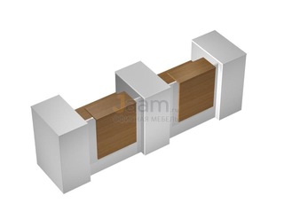 Стойка ресепшн Стойка прямая с 2-мя вырезами КВ 0816 БН