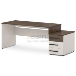 Мебель для персонала Стол с опорной тумбой правый T-26пр
