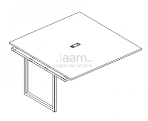 Стол для переговоров Секция стола для переговоров на металлокаркасе QUATTRO Б4 133-1 БП