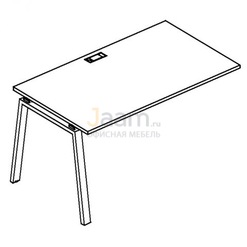 Мебель для персонала Секция стола рабочей станции на металлокаркасе TRE Б3 024-1 БП