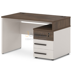 Мебель для персонала Стол с опорной тумбой правый T-21пр