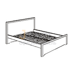 Мебель для гостиниц Кровать на металлическом основании R6516