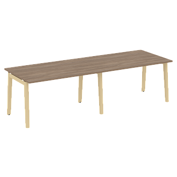 Стол переговорный на деревянных опорах Onix Wood OW.PRG-2.3 2760x980x750