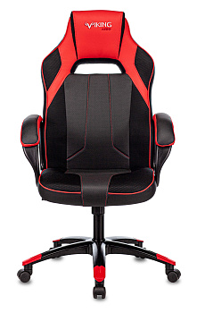 Кресло игровое Zombie VIKING 2 AERO черный/красный эко.кожа/ткань крестов. пластик