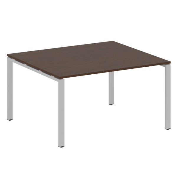 Переговорный стол 1 столешница Metal System Style БП.ПРГ-1.3 1400x1235x750 (Венге Цаво/Серый металл)