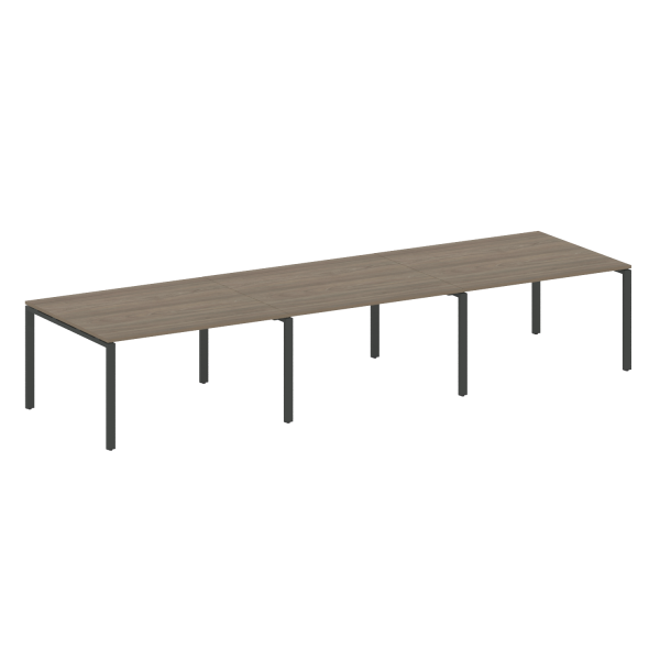 Переговорный стол 3 столешницы Metal System Style БП.ПРГ-3.3 4200x1235x750 (Вяз/Антрацит металл)
