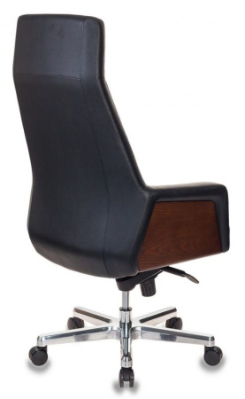 Кресло руководителя _Antonio черный кожа крестов. алюминий (Черный)
