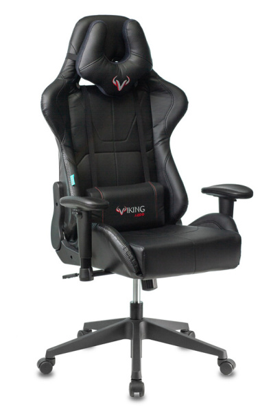 Кресло игровое Zombie VIKING 5 AERO Edition черный эко.кожа с подголов. крестов. пластик (Черный)