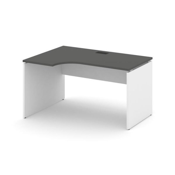 Стол рабочий эргономичный SN-D.SPA-022(L) (1580х800/980х750) (Антрацит/Белый)