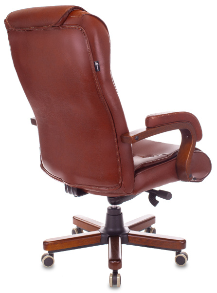 Кресло руководителя T-9926WALNUT светло-коричневый Leather EiCHel кожа крестов. металл/дерево