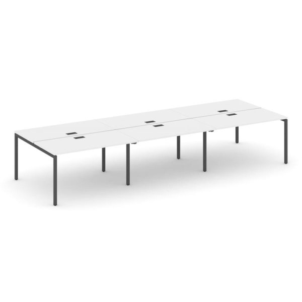 Рабочая станция 2-х сторонняя SN-4P.DRS-083 (4140х1632х750) (Белый/Металл Антрацит)