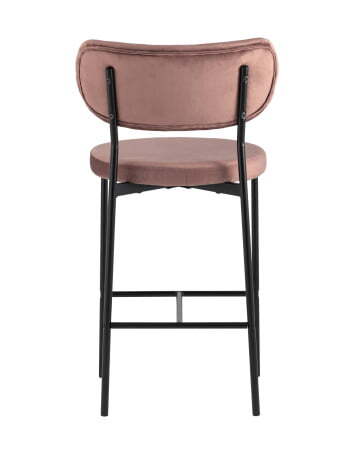 Стул полубарный Барбара велюр пыльно-розовый (Стул полубарный Барбара пыльно розовый)
