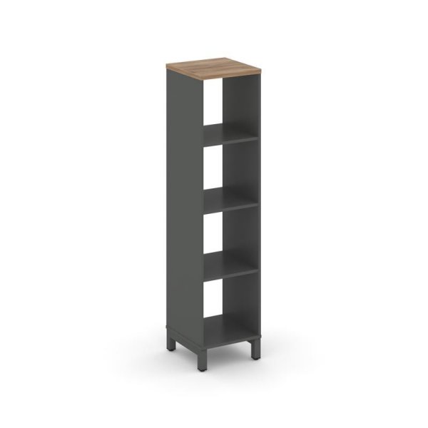 Каркас стеллажа 4 яруса SN.KS-410 (387х400х1615) (Антрацит/Дуб Табак/Металл Антрацит)