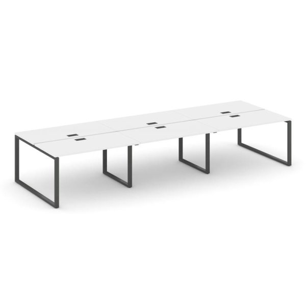 Рабочая станция 2-х сторонняя SN-6O.DRS-063 (4140х1232х750) (Белый/Металл Антрацит)