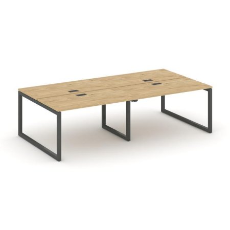 Рабочая станция 2-х сторонняя SN-5O.DRS-033 (2760х1232х750) (Тиквуд Светлый/Металл Антрацит)