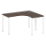Стол криволинейный правый Metal System Style БП.СА-3 Пр 1400x1200x750