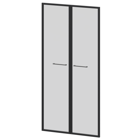 Фасады рамочные стеклянные Кортез KZF-48RS(Ч) 784x20x1564 (Тонированный)
