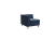 Секция с подлокотником одноместная правая PR.SP-1 (R)