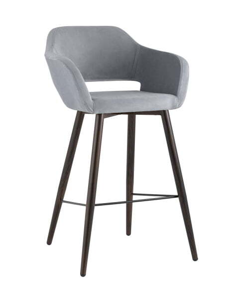 Стул барный Саймон велюр серый (Стул барный Саймон серый)