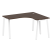 Стол криволинейный правый Metal System Style БА.СА-3 Пр 1400x1200x750