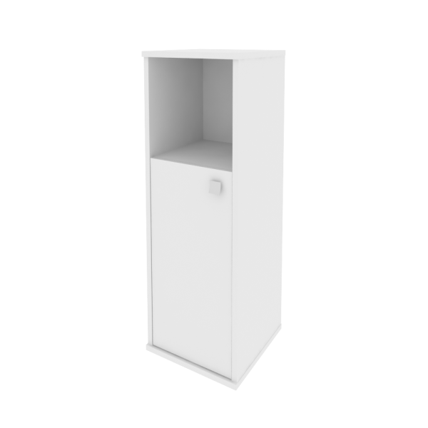 Шкаф средний  узкий, левый Style Л.СУ-2.1Л 412x410x1215 (Белый)