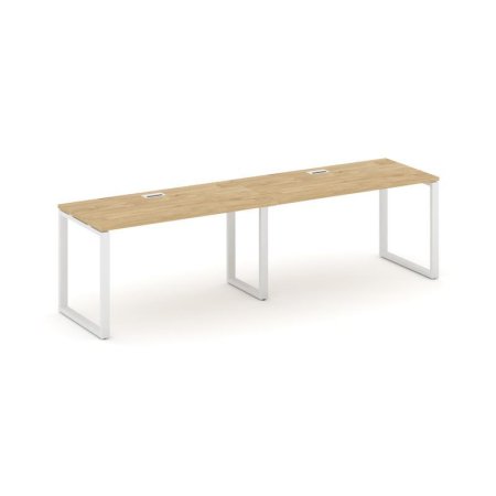 Рабочая станция 1 сторонняя SN-6O.ORS-024 (3160х800х750) (Тиквуд Светлый/Металл Белый)