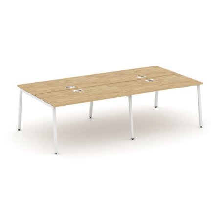 Рабочая станция 2-х сторонняя SN-4A.DRS-044 (3160х1432х750) (Тиквуд Светлый/Металл Белый)