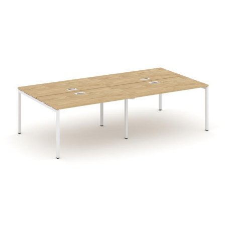 Рабочая станция 2-х сторонняя SN-4P.DRS-032 (2360х1232х750) (Тиквуд Светлый/Металл Белый)