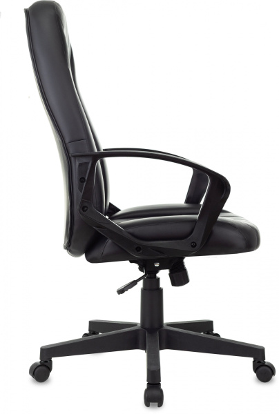 Кресло руководителя T-898 черный Leather Black эко.кожа крестов. пластик