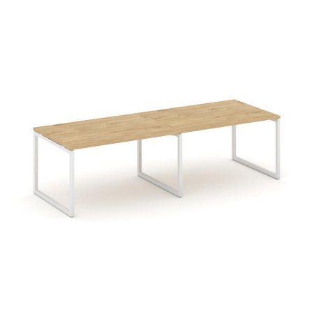 Стол переговорный SN-4O.SPRG-012.3 (2360х980х750) (Тиквуд Светлый/Металл Белый)
