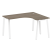 Стол криволинейный правый Metal System Style БА.СА-3 Пр 1400x1200x750