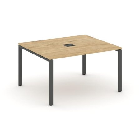 Стол переговорный SN-6P.SPRG-033 (1380х1180х750) (Тиквуд Светлый/Металл Антрацит)