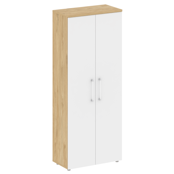 Шкаф высокий широкий Shift SK.ST-1.9 (800x420x1977) (Тиквуд Светлый-Белый Бриллиант)