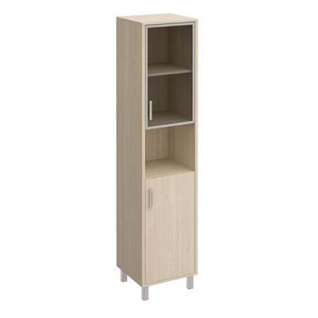 Шкаф правый двери стекло + ДСП без замка + ниша Борн B 431-820 480x450x2074 (Дуб шамони)