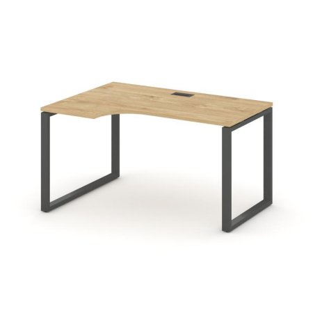 Стол рабочий эргономичный SN-6O.SPA-021(L) (1380х800/980х750) (Тиквуд Светлый/Металл Антрацит)
