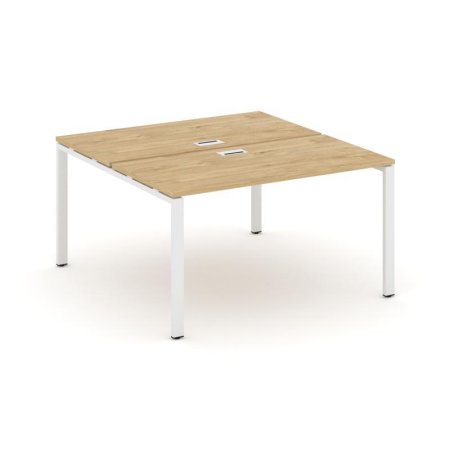 Рабочая станция 2-х сторонняя SN-6P.DRS-013 (1380х1432х750) (Тиквуд Светлый/Металл Белый)