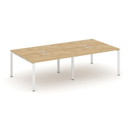 Рабочая станция 2-х сторонняя SN-6P.DRS-032 (2360х1232х750) (Тиквуд Светлый/Металл Белый)