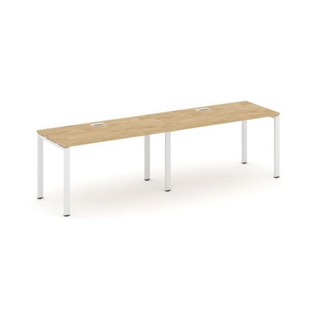 Рабочая станция 1 сторонняя SN-6P.ORS-014 (3160х700х750) (Тиквуд Светлый/Металл Белый)