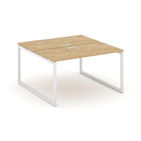 Рабочая станция 2-х сторонняя SN-4O.DRS-003 (1380х1232х750) (Тиквуд Светлый/Металл Белый)