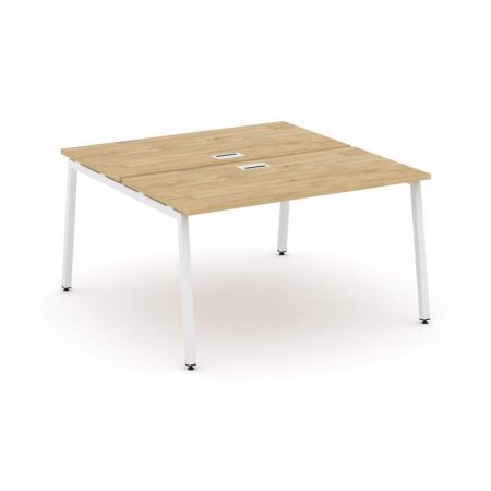 Рабочая станция 2-х сторонняя SN-4A.DRS-013 (1380х1432х750) (Тиквуд Светлый/Металл Белый)