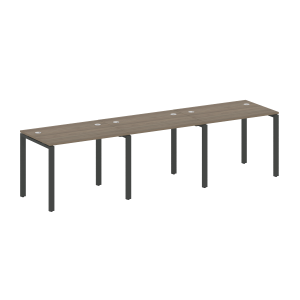 Рабочая станция на 3 раб. места Metal System Style БП.СМ-3.1 3000x720x750 (Вяз/Антрацит металл)