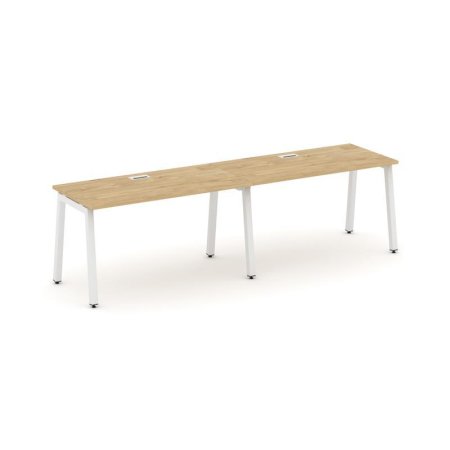 Рабочая станция 1 сторонняя SN-5A.ORS-003 (2760х600х750) (Тиквуд Светлый/Металл Белый)