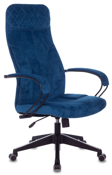 Кресло руководителя CH-608Fabric темно-синий Velvet 29 крестов. пластик (Синий)