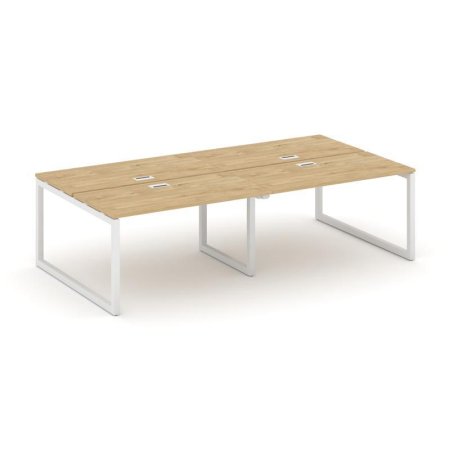 Рабочая станция 2-х сторонняя SN-5O.DRS-032 (2360х1232х750) (Тиквуд Светлый/Металл Белый)