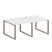 Переговорный стол 2 столешницы Metal System Style БО.ПРГ-2.1 2000x1235x750